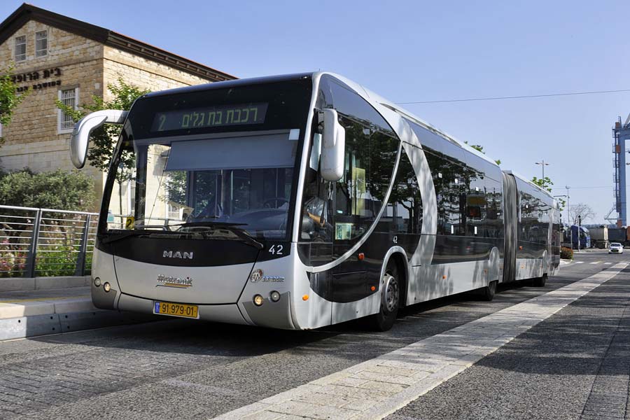 Metronit Bus in Haifa.